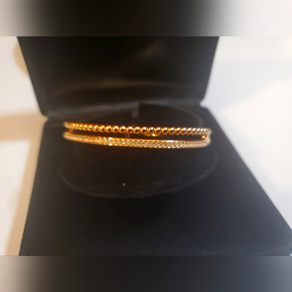 Rose Gold Tone Swarovski Bangle